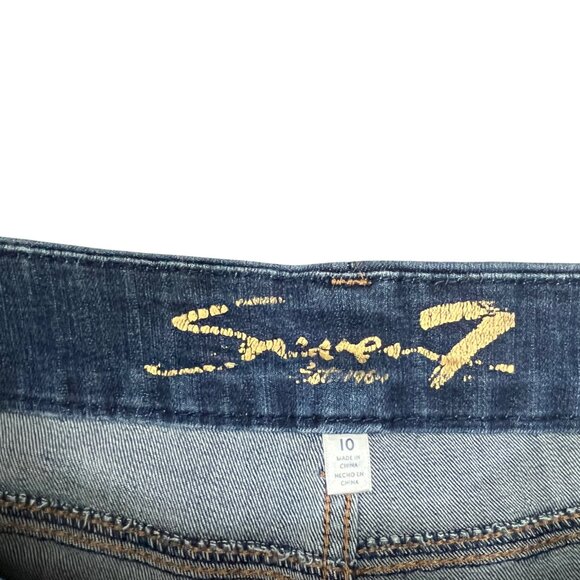 Seven7 Women's Tummyless High Rise Stretch Dark Wash Classic Skinny Jeans Sz 10 - Picture 3 of 16